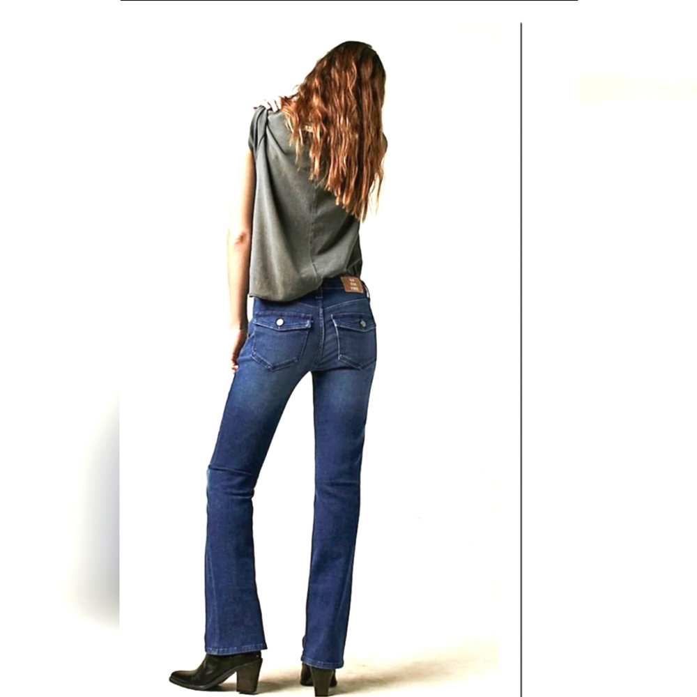 NWT Free People Varsity Blues Mid rise slim boot